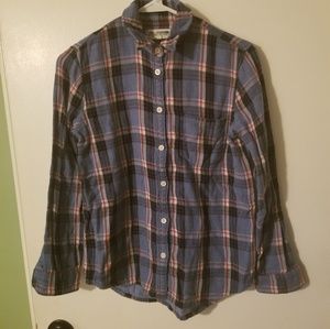 Madewell plaid buttondown flannel shirt womens